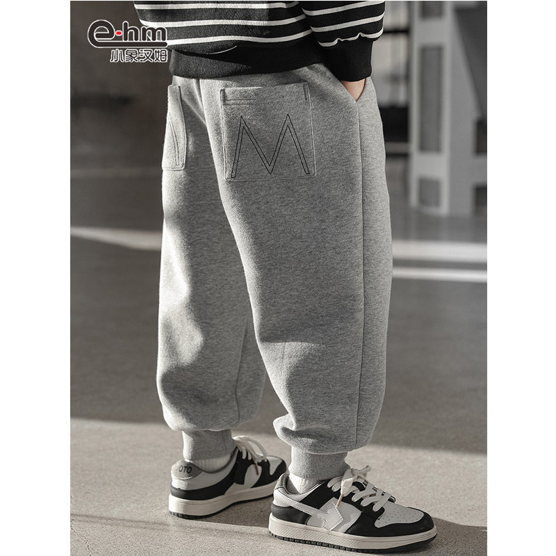 小象汉姆童装男童运动裤春秋款儿童长裤2024春装新款中大童裤子潮