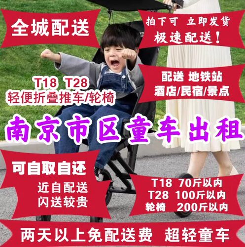 出租童车硕士南京推车童车婴儿车二胎车双胞胎车
