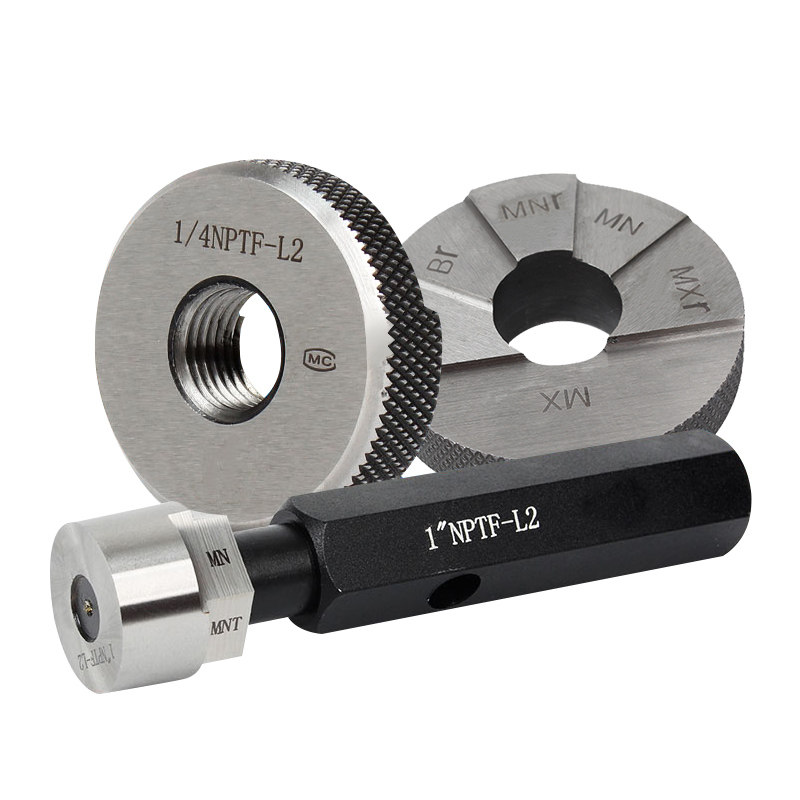 NPTF美制干密封圆锥螺纹环规塞规三件套L1 L2 L3/光面/通止规北量