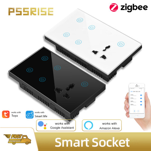 PSSRISE 147型 zigbee智能插座 涂鸦智能插座4路开关通用插座