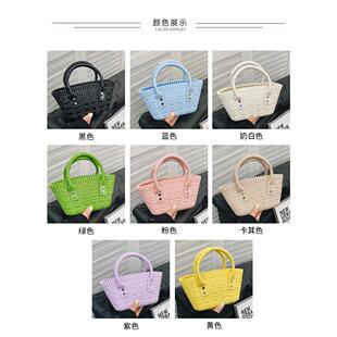 2026夏季 手提编织包迷你托特女包 梅丽莎潮百搭斜挎mini果冻包时尚