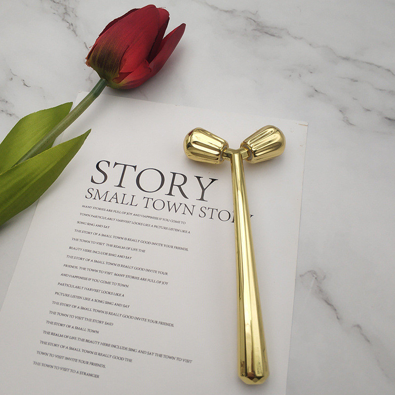 滚轮金属滚轮美容棒脸部瘦脸按摩导入美容仪爆品南瓜头圆棍新款