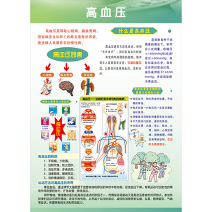 什么是高血压科普海报 高血压发病危险因素挂图 医院健康知识展板