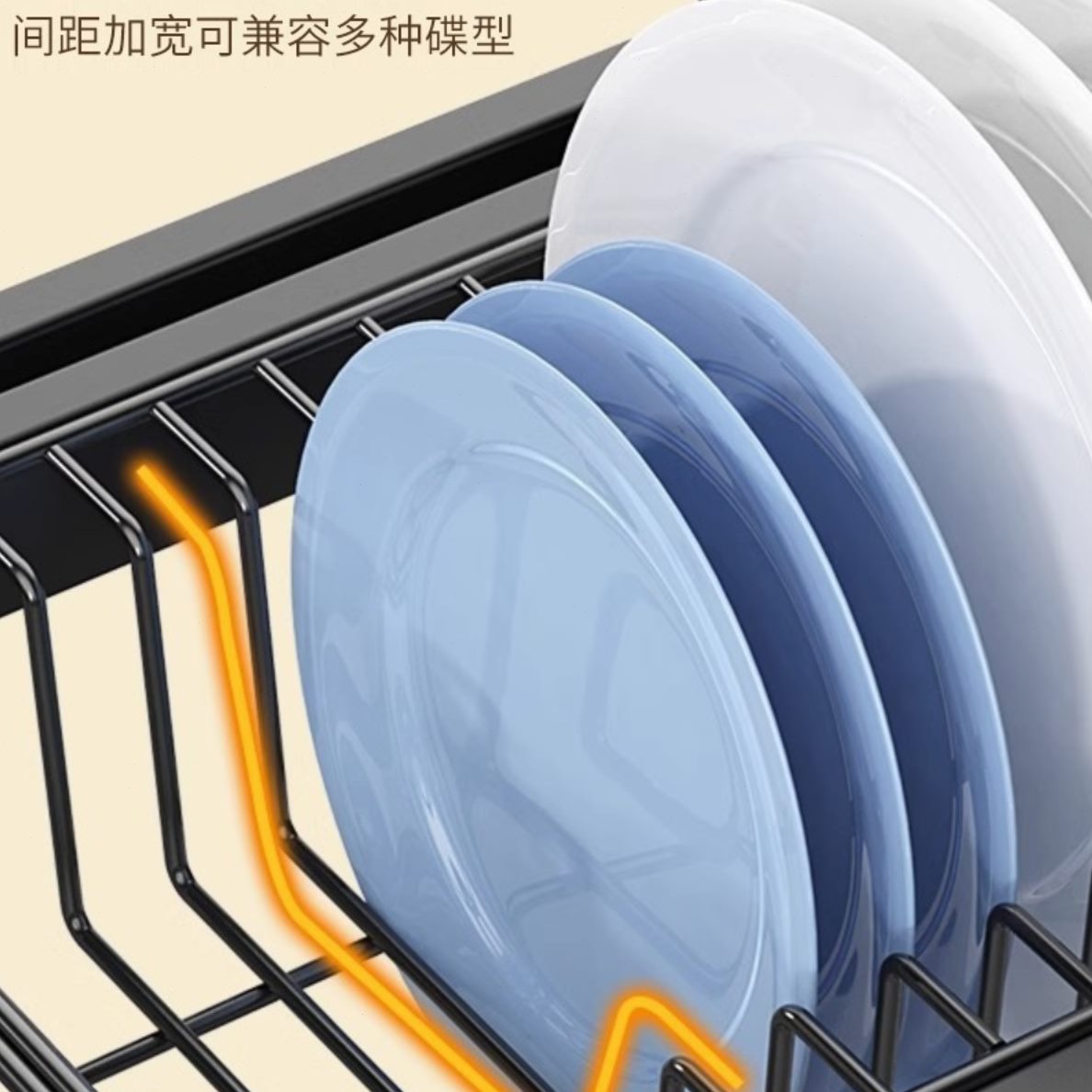 碗盘家用置物架洗沥水放碗沥水架不锈钢水槽收纳一体厨房碟台面