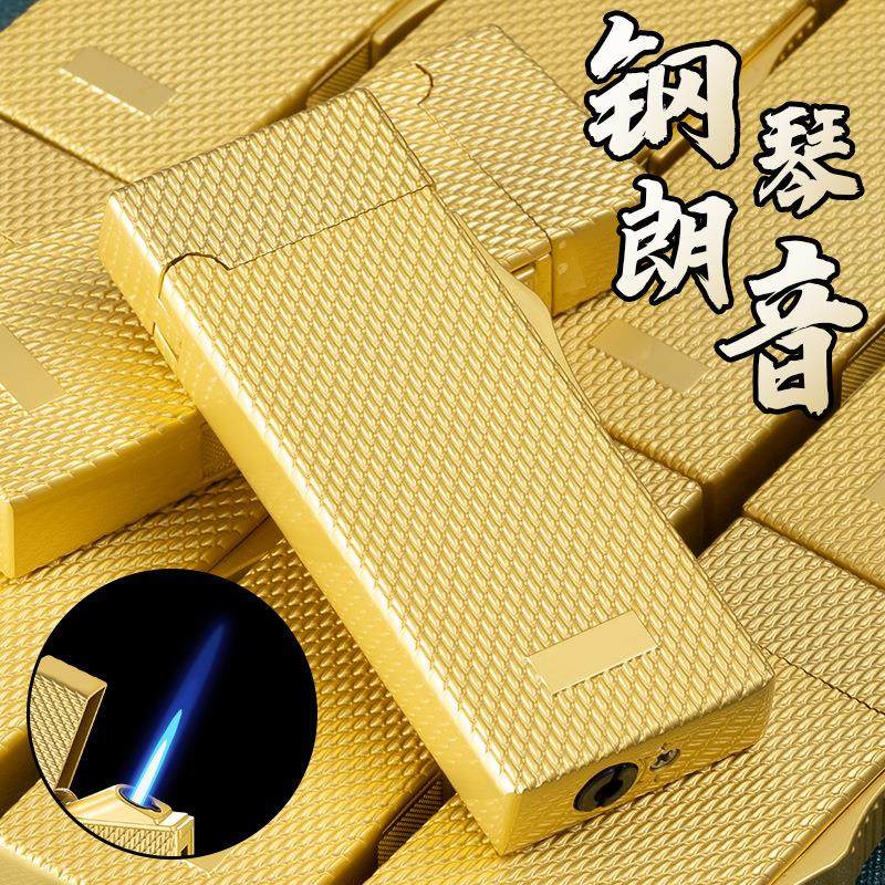 176金属充气开盖钢音蓝焰直冲防风打火机创意潮男礼品高档火机,个性定制/设计服务/DIY,打火机,淘宝优惠券,粉丝福利购,淘宝优惠卷
