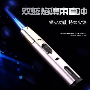 新品 充气防风直冲艾灸打火机雪茄喷枪防风直冲打火机创意礼品8002