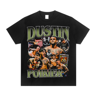 UFC Dustin Poirier钻石达斯汀普瓦里尔潮流宽松圆领纯棉短袖t恤