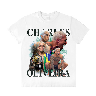 UFC Oliveira奥利维拉Do Bronx半袖圆领纯棉拳击运动宽松短袖t恤