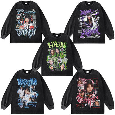 NEW JEANS 韩国女团印花长袖MINJI HAERIN HANNI DANIELLE HYEIN