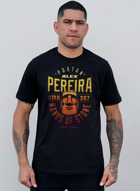 UFC Pereira佩雷拉 联名同款官方格斗T恤美式街头青年Vintage短袖