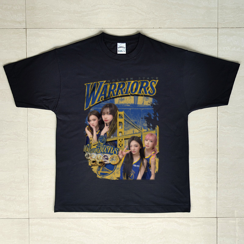 AESPA女团周边柳智敏吉赛尔金玟庭宁艺卓t恤美式纯棉男女同款短袖