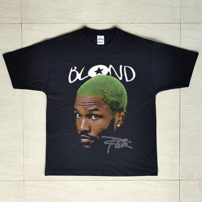 Frank Ocean弗兰克奥申美式纯棉重磅复古T恤休闲嘻哈宽松圆领短袖