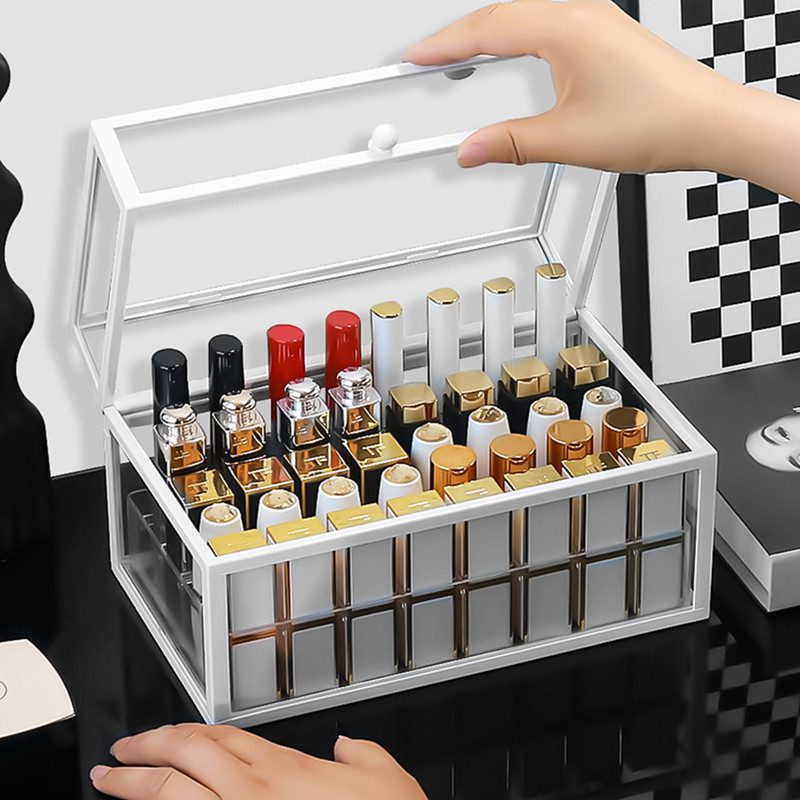 防尘口红收纳盒网红整理盒多格