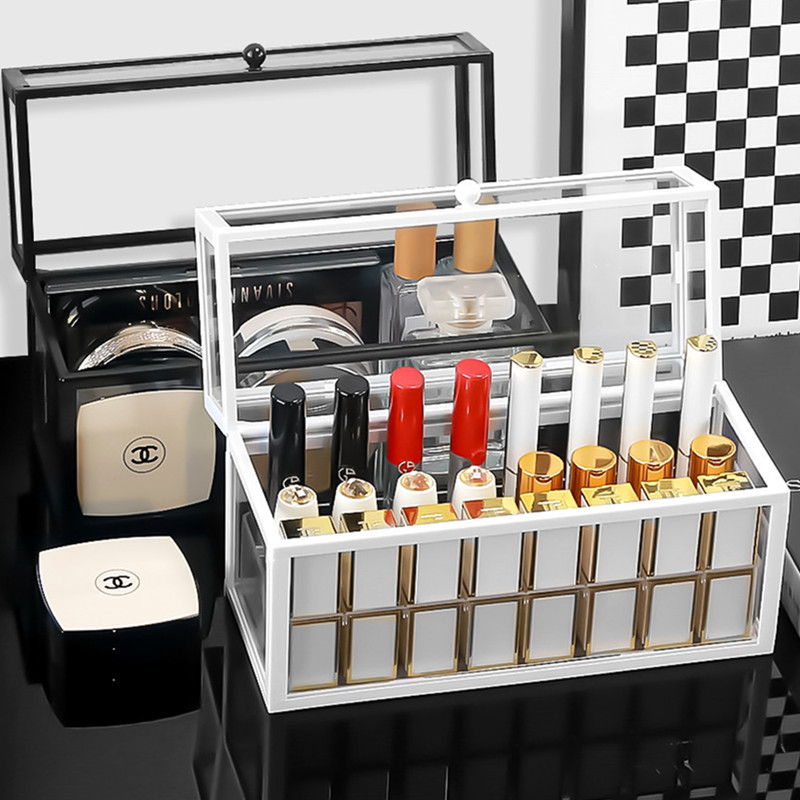 玻璃防尘口红唇釉收纳盒