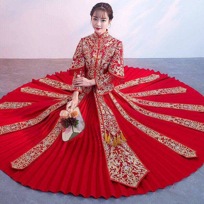 新娘敬酒服中式婚紗禮服秀禾服2020新款修身龍鳳褂嫁衣長袖旗袍女在類目 女裝/女士精品, 婚紗/旗袍/禮服, 婚紗中 - 來自Buy2taobao.com提供專業的淘寶代購服務