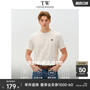 正肩t恤凉感休闲简约纯棉刺绣设计户外短袖 TeenieWeenie小熊男装