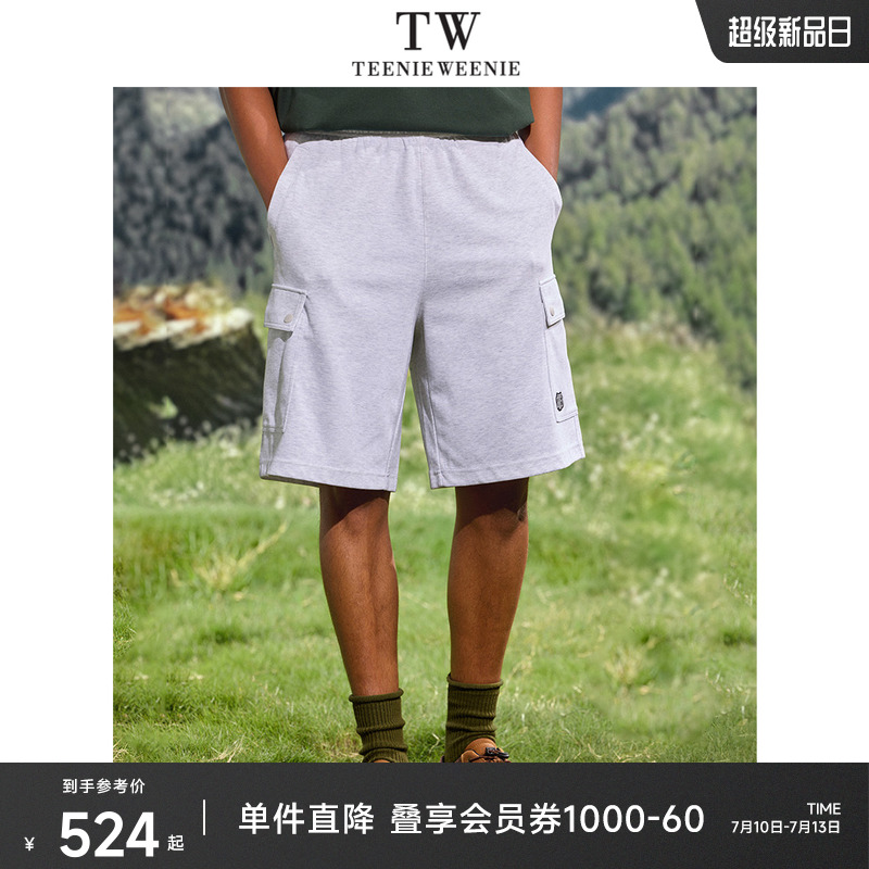 TeenieWeenie小熊男装美式复古透气宽松简约日常通勤潮流工装短裤