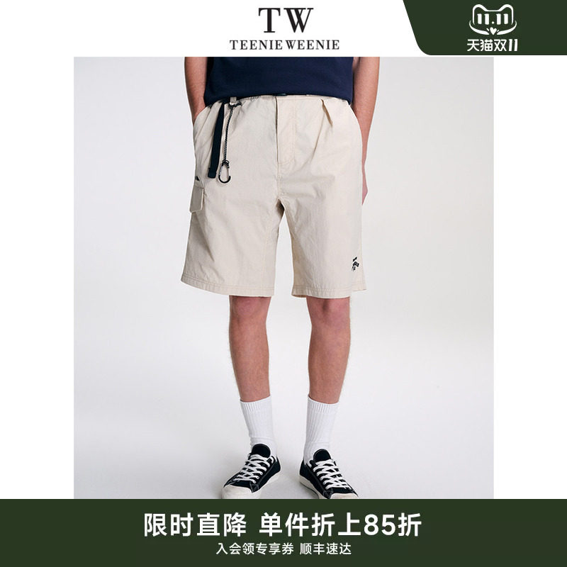 TeenieWeenie小熊男装2026年夏百搭腰带松紧调节防水防晒刺绣短裤
