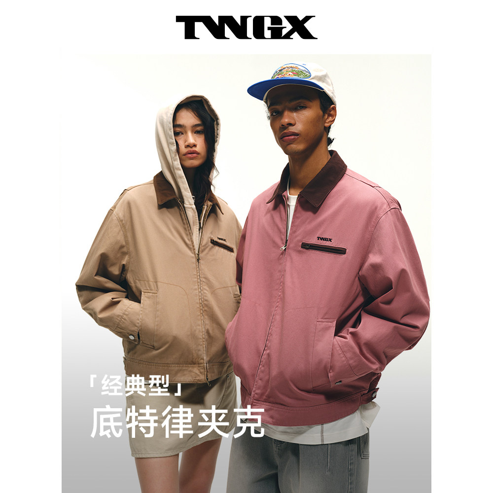 TeenieWeenie小熊男装26春复古美式巴恩风水洗撞色底特律工装夹克