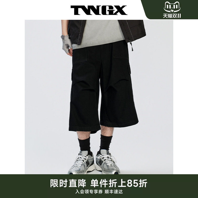 TeenieWeenie小熊男装2026年夏季宽松时尚百搭多口袋纯棉牛仔短裤