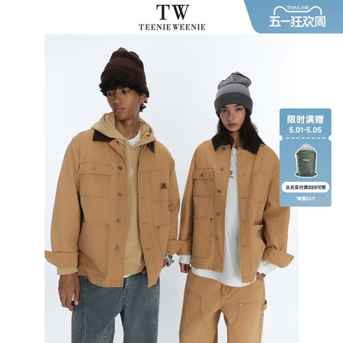 TeenieWeenie小熊男装美式街头风水洗做旧帆布休闲随性牛仔夹克