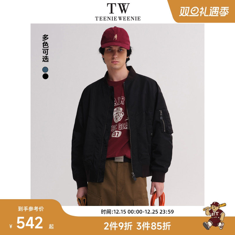 TeenieWeenie小熊男装2025春季新款潮流休闲美式飞行