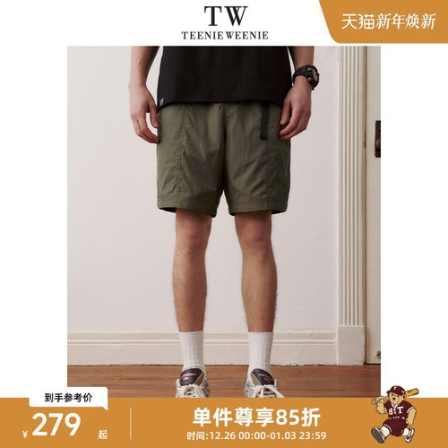TeenieWeenie小熊男装时尚印花宽松直筒休闲工装短裤新款2026年春
