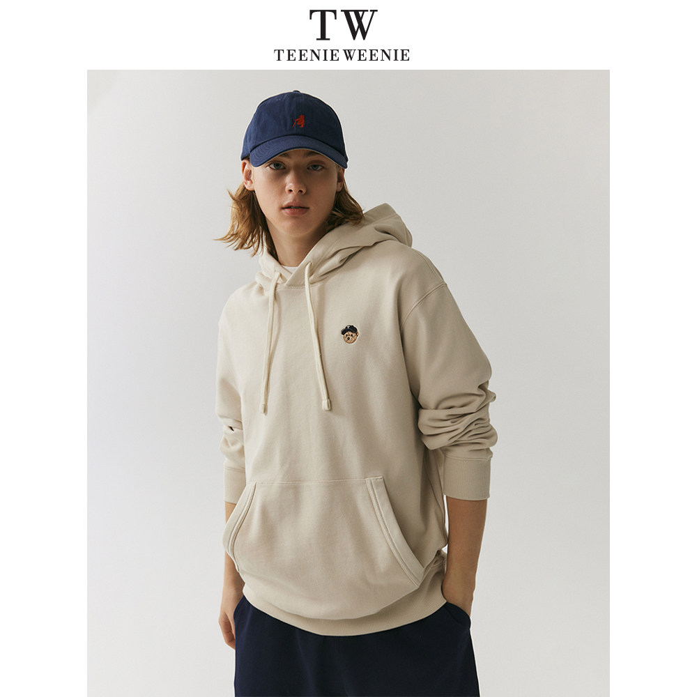 TeenieWeenie小熊秋冬新款休闲美式连帽卫衣情侣刺绣美式