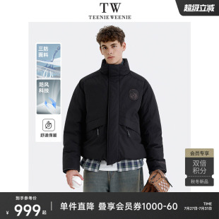 羽绒服 防风防水防油污立领落肩宽松厚款 Teenie Weenie小熊男装