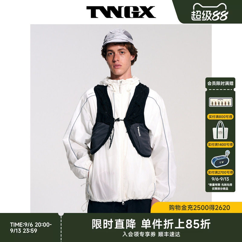TeenieWeenie小熊男装2026年春黑色机能户外运动多功能马甲背心