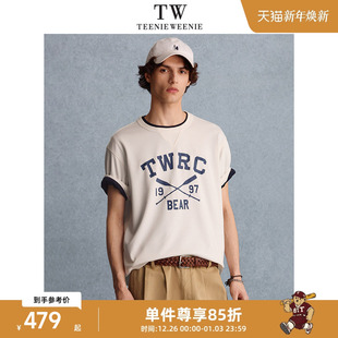 T恤2025夏季 圆领短袖 新款 街头时尚 潮流美式 TeenieWeenie小熊男装