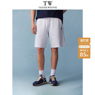 纯棉运动短裤 TeenieWeenie小熊男装 2026夏直筒休闲刺绣宽松五分裤