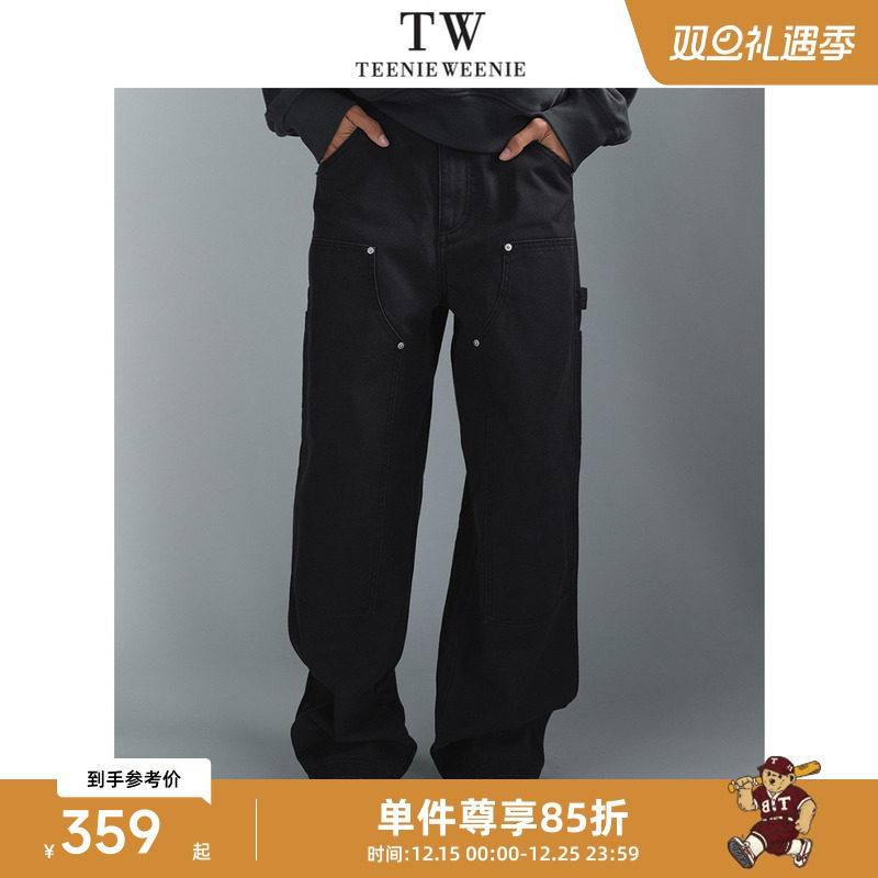 Teenie Weenie小熊男装美式水洗做旧帆布质感都市通勤工