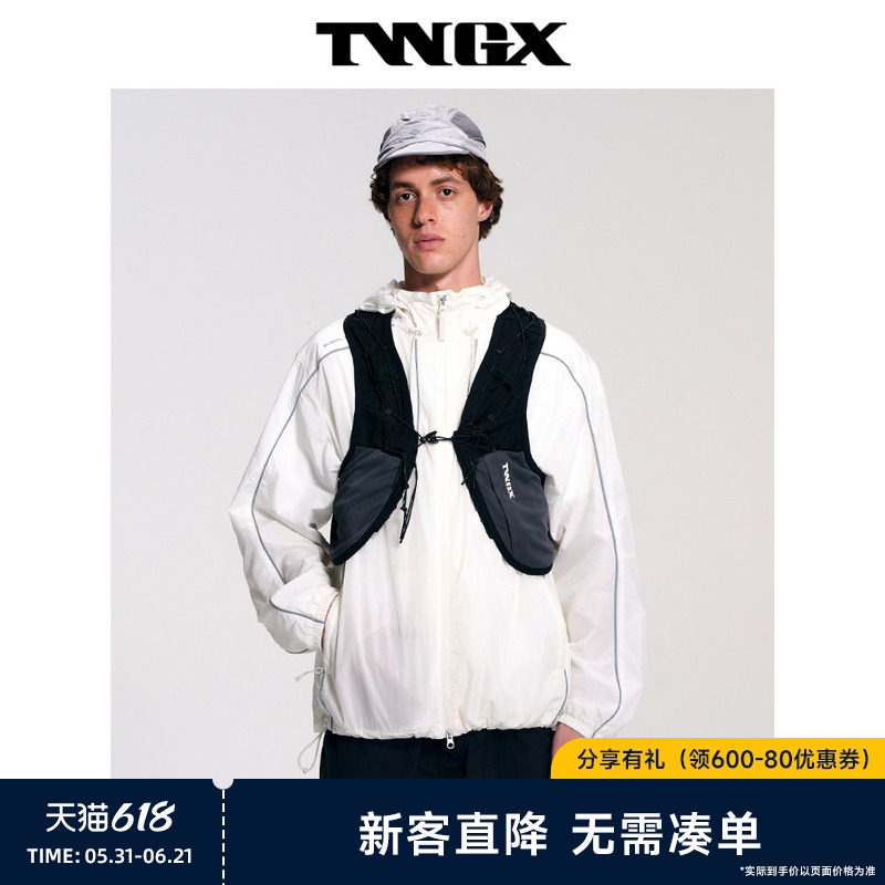 TeenieWeenie小熊男装2026年春黑色机能户外运动多功能马甲背心