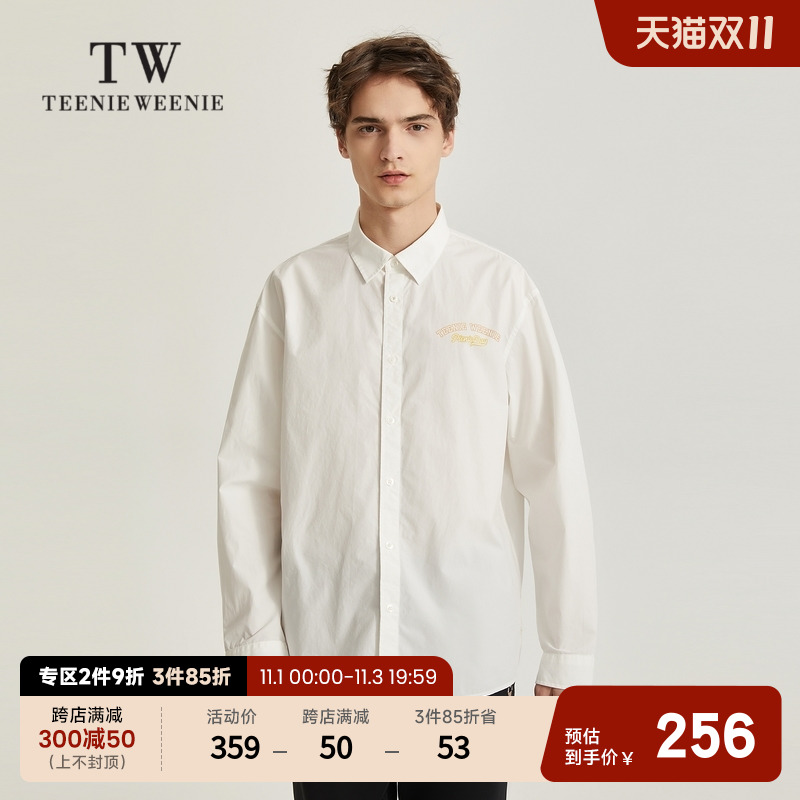 TeenieWeenie小熊男装秋季男士休闲衬衫宽松外套刺绣图案韩版