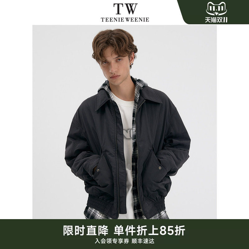 TeenieWeenie小熊男装美式尼龙工装防风分割线冬季夹克棉服外套