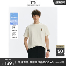 Teenieweenie小熊男装夏季新款t恤男女情侣圆领刺绣凉感短袖上衣