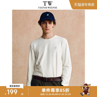 长袖 时尚 TeenieWeenie小熊男装 T恤纯色宽松打底衫 明星同款