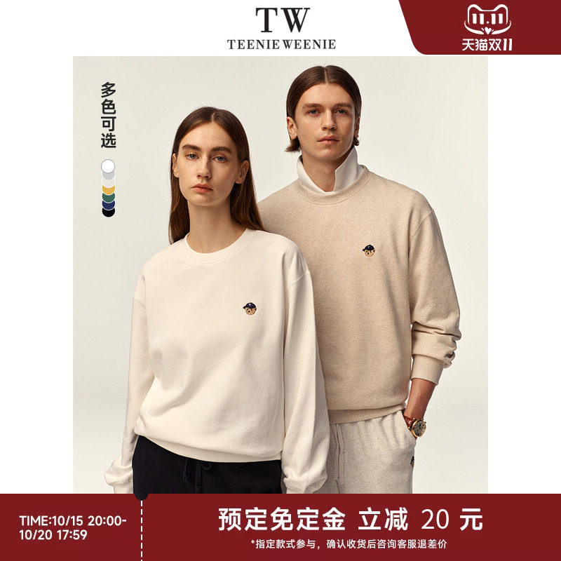 TeenieWeenie小熊男装男女同款卫衣秋季新款圆领宽松休闲时尚上衣