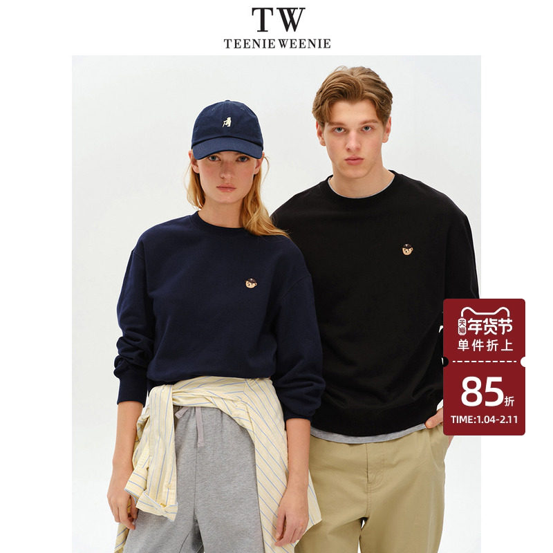 TeenieWeenie小熊男装圆领卫衣男款新款休闲宽松美式情侣