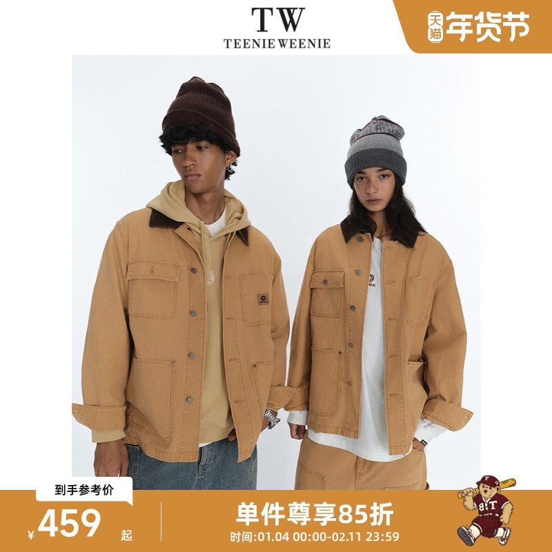 Teenie Weenie小熊男装美式街头风水洗做旧帆布休闲随性牛仔夹克,男装,牛仔外套,淘宝优惠券,粉丝福利购,淘宝优惠卷