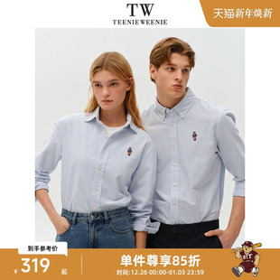 新款 TeenieWeenie小熊男装 男款 复古衬衫 条纹休闲外套上衣情侣 美式
