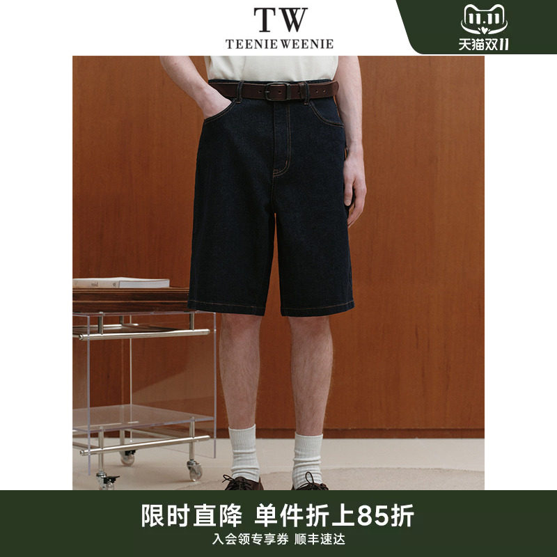 TeenieWeenie小熊男装牛仔裤休闲简约时尚直筒短裤
