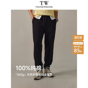 TeenieWeenie小熊男装 2026年春全棉针织舒适柔软日常休闲卫裤