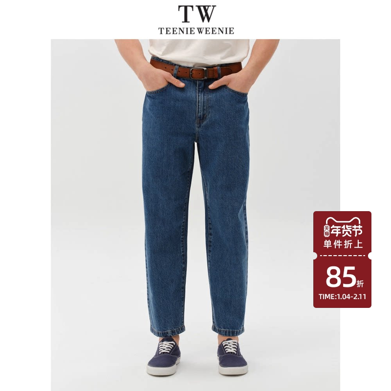 TeenieWeenie小熊男装秋冬复古美式牛仔裤子休闲直筒宽松