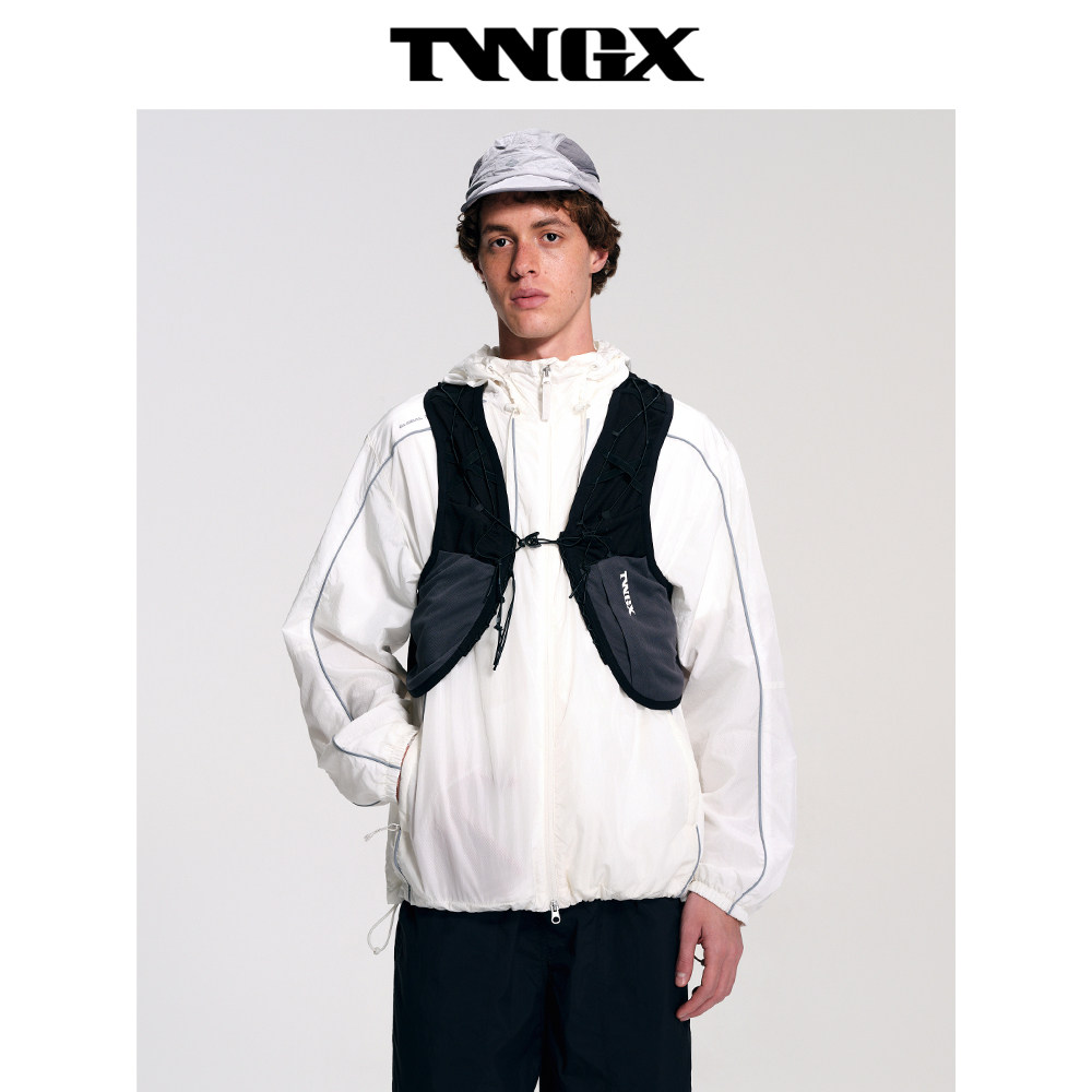 TeenieWeenie小熊男装2026年春黑色机能户外运动多功能马甲背心