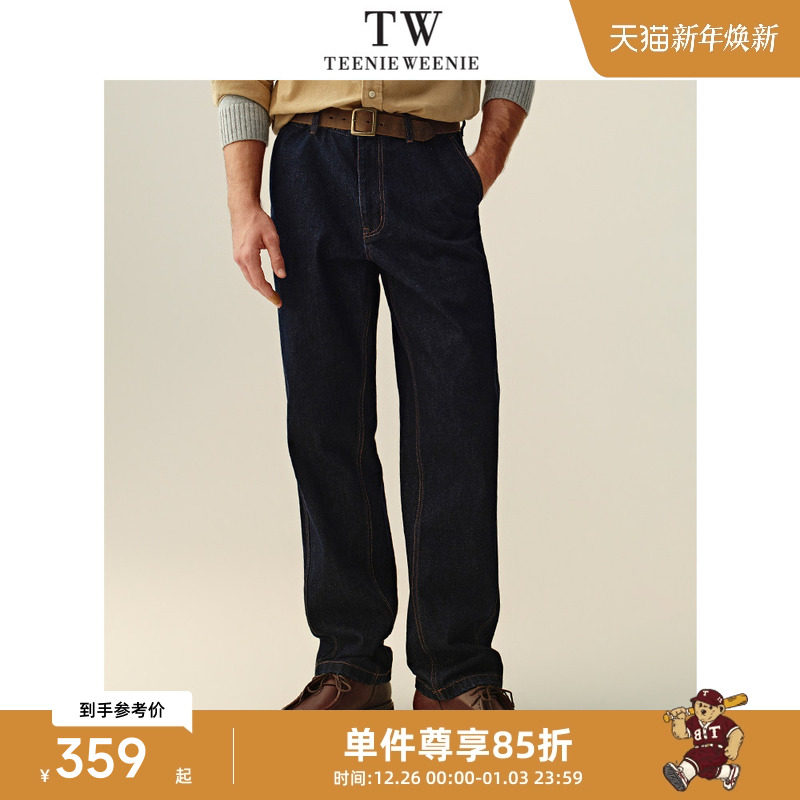 Teenie Weenie小熊男装时尚复古美式休闲原色牛仔裤子秋