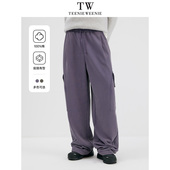 宽松直筒休闲通勤纯棉复古卫裤 TeenieWeenie小熊男装 分割线时尚