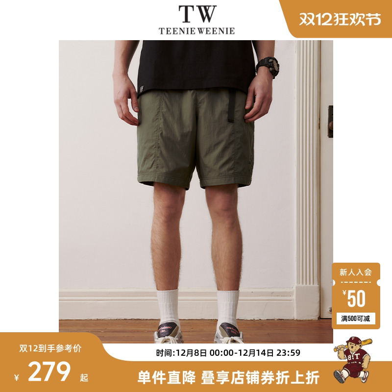 TeenieWeenie小熊男装夏季新款时尚印花宽松直筒休闲工装短裤