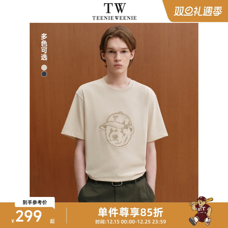 TeenieWeenie小熊男装T恤2025年夏季新款休闲运动贴